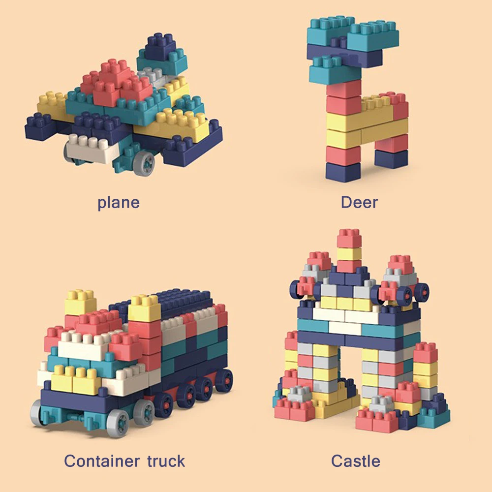 100 шт Мини Строительные блоки наборы цветные кирпичи сборка классический поезд