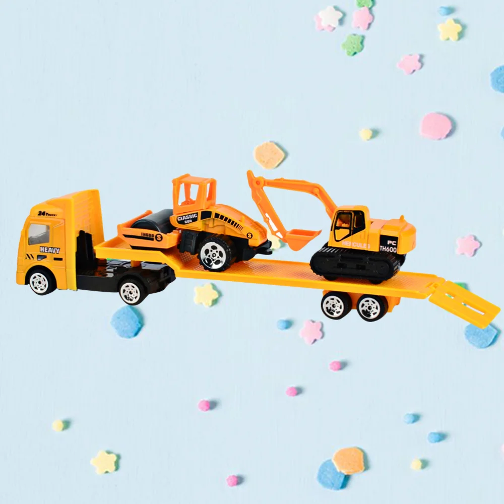 

Back Project Car Creative Alloy Project Model for Baby Kid Child (Yellow, Engineering Tow Truck)