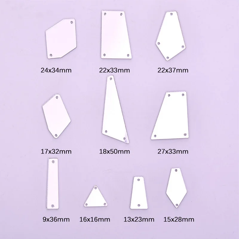 JUNAO микс форма шитье золото прозрачное зеркало стразы аппликация из страз