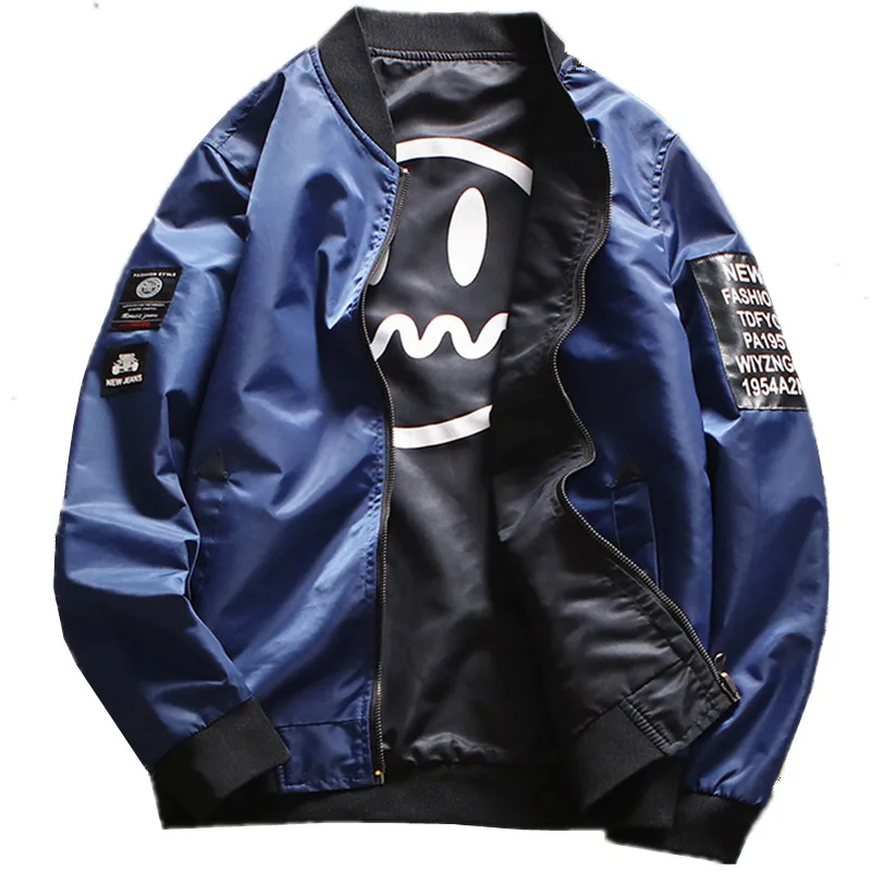 Новые весенние Для мужчин высокого класса Двусторонняя куртка Красивый