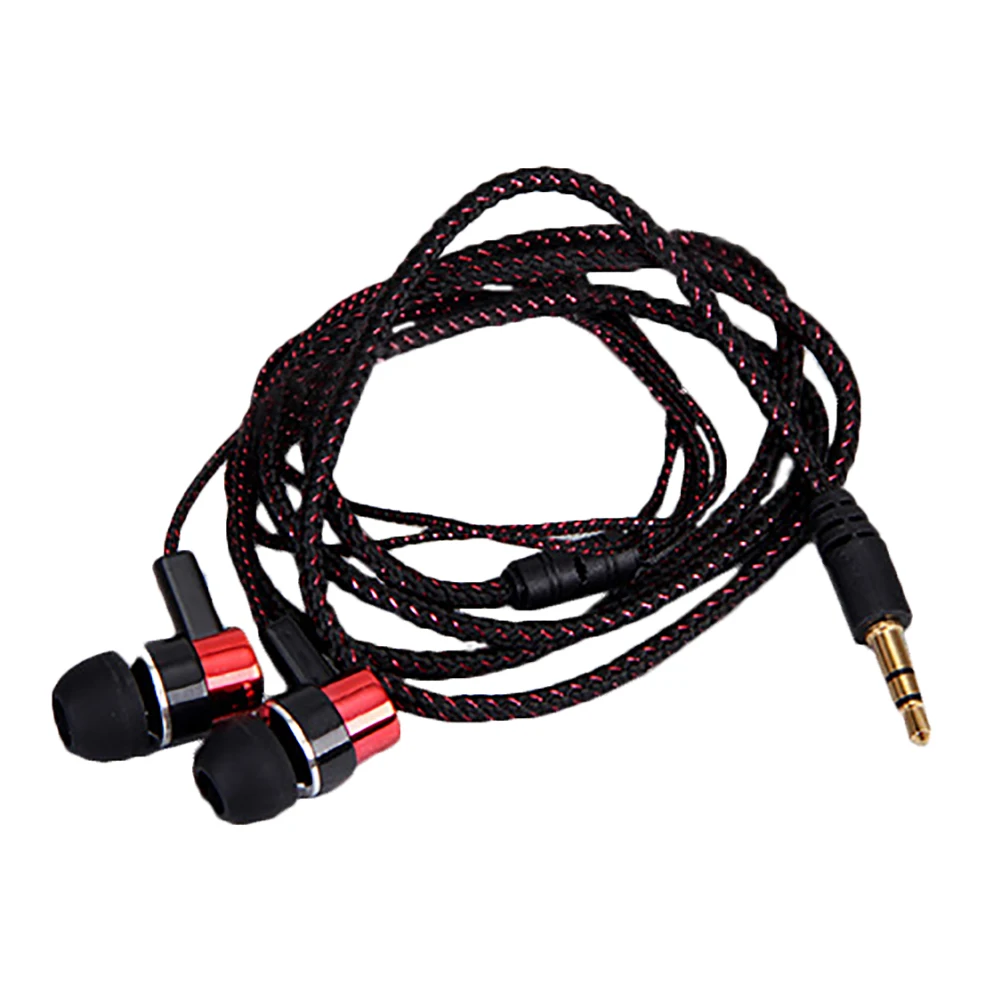 

Fashion Braided Wire Sport Stereo Bass In-ear Headset Earphone for Phone PC