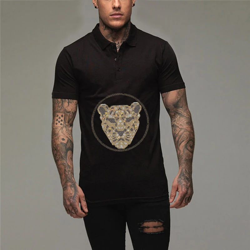 

Customized Spring/Summer Men's T-Shirt Brand Hot Diamond Classic Polo Streetwear Sweatshirt Popular Oversized Tops