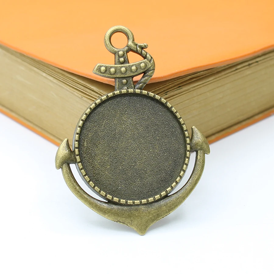 

25mm Round Pendants Metal Base Key Chain Necklace Sweater Chain Pendant Making Jewelry Accessories Multi-style Ancient Bronze