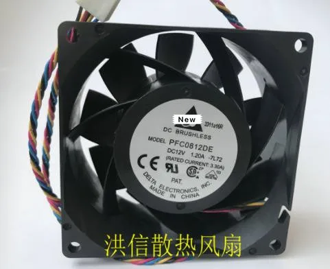 

For Delta Electronics PFC0812DE -7L12 Server Cooling Fan DC 12V 3.30A 80x80x38mm 4-wire