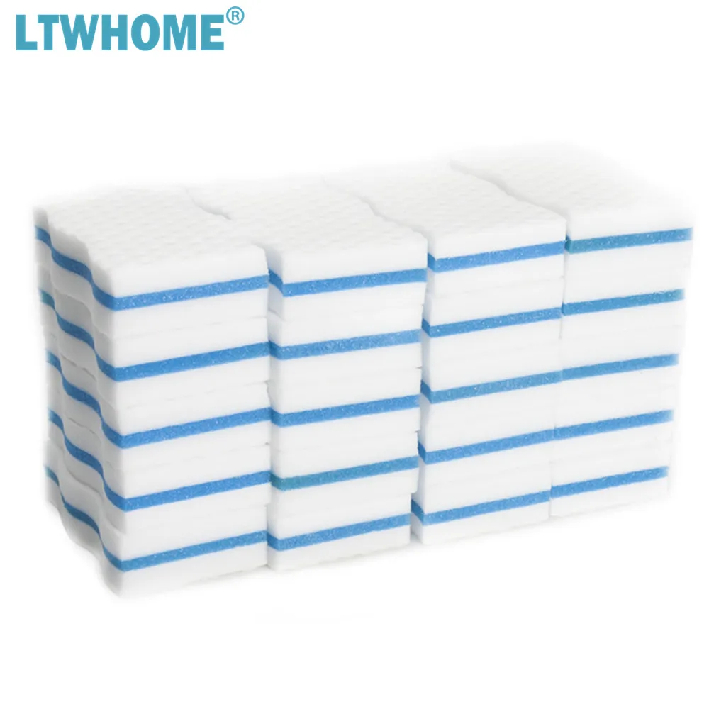 LTWHOME Combination of Cleaning Sponge Set Microfiber 2 in 1 Scrub Washing Up Pad 6.49&quot x 3.93&quot 0.82&quot with Magic | Дом и сад