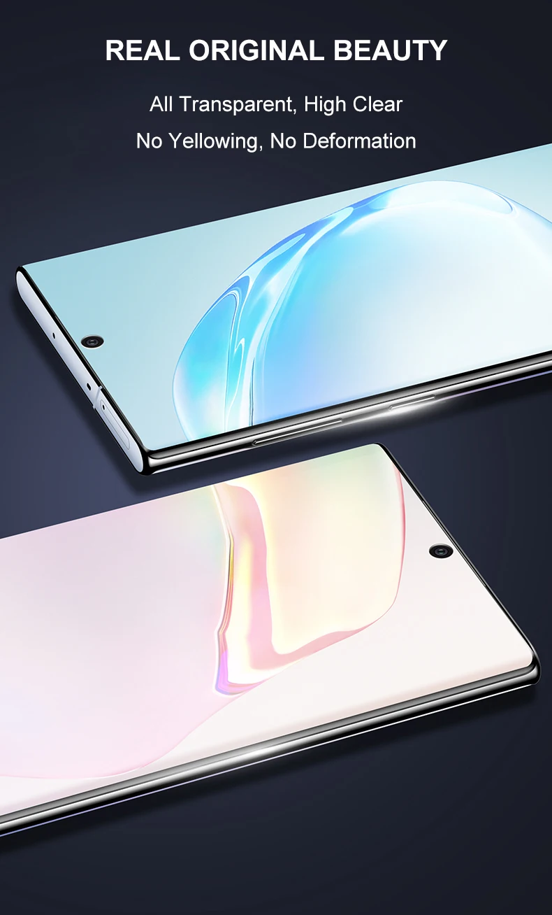 0,1 мм Тонкий Полный протектор экрана для samsung Galaxy Note 10 Pro S10 S9 S8 Plus S7 S6 Edge PET мягкая защитная пленка для экрана