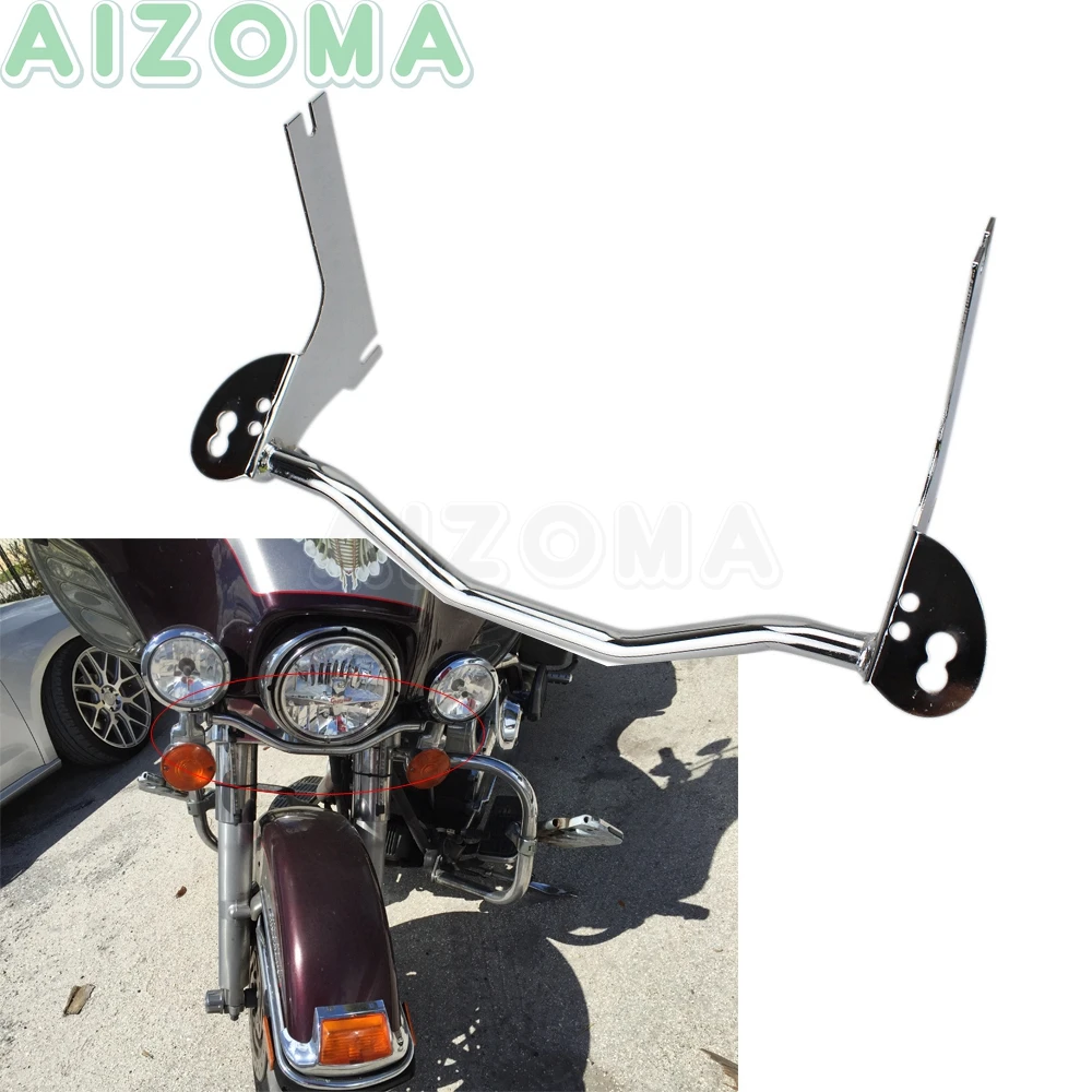 Хромированные мотоциклетные Вспомогательные фары передняя фонарь держатель