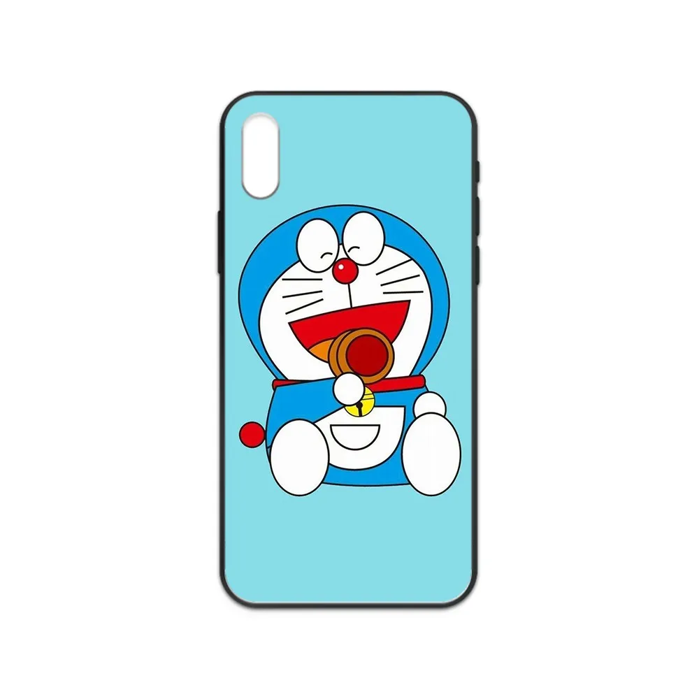 Doraemon Cartoon Cute Lovely Etui black Phone case cover hull For iphone 4 4s 5 5S SE 5C 6 6S 7 8 plus X XS XR 11 PRO MAX 2020 | Мобильные