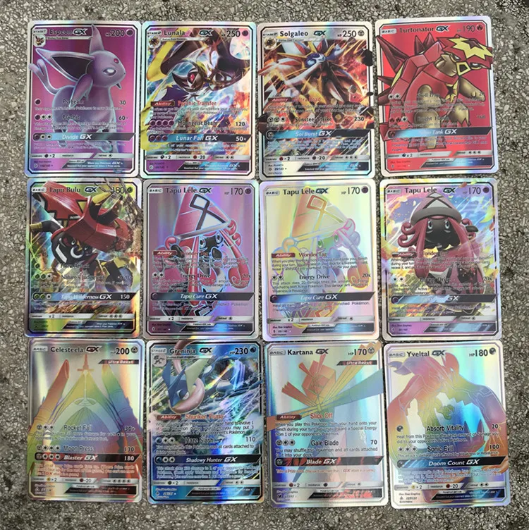300 Pcs GX 20 60 100pcs MEGA Shining Tomy Pokemon Cards Game Battle Carte 200pcs Anime Trading Cards Album Book Kids Toys Gifts