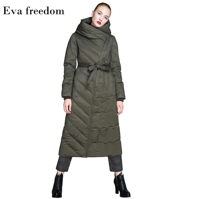 

luxury womens duck down coats miegofce 2019 winter outwear casual warm top brands jackets plus size green long loose free ship