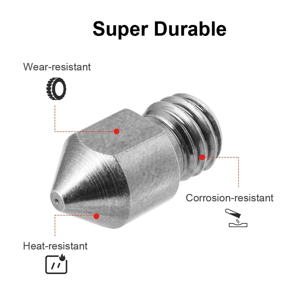 CREALITY 3D Printer Parts 5pcs/Lot Tungsten Extruder Nozzle Mix Size 0.2mm 0.3 mm 0.4mm 0.5mm 0.6mm | Компьютеры и офис