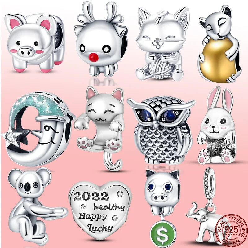 

Fan Exclusive 925 Sterling Silver Animal series Charm Fit Original Pandora Bracelet Making Fashion DIY Jewelry For Women