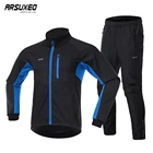 ARSUXEO мужская зимняя куртка для велоспорта, 2019 ветрозащитная термальная спортивная одежда, велосипедные брюки, костюмы для велоспорта MTB, одежда для велоспорта 20A