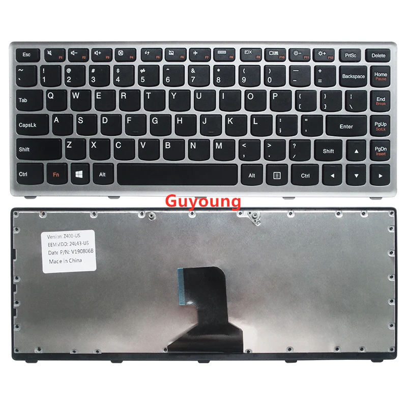 Клавиатура US для ноутбука LENOVO Z400 Z400A P400 Z410 Z400T Z400P клавиатура без