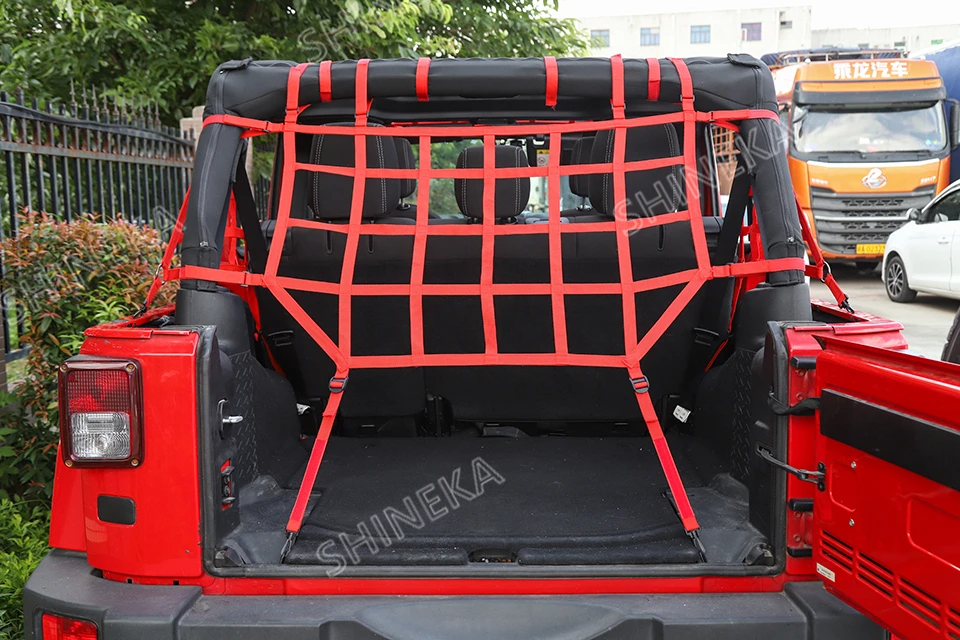 SHINEKA для Jeep Wrangler JK JL 2007- Автомобильный багажник Багажник на крыше грузовая корзина Trail Net для Wrangler JK JL аксессуары