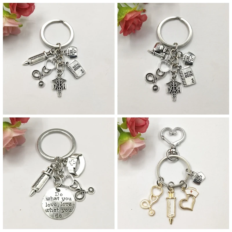 1 шт. шприц брелок-стетоскоп медсестра Кепка записная книжка брелок врача