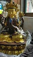 Special Link 02 Custom made brass Four-armed Avalokitesvara guanyin statue gilding Base for Poland temple