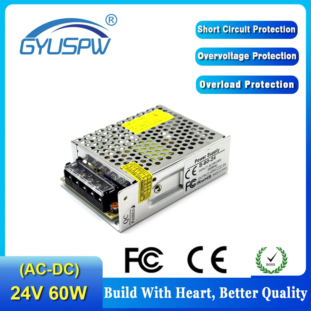 DC24V источник питания 24V 15W 36W 60W 120W 150W 200W 300W 400W 480W 600W 800W 1000W 1200W 1500W светильник ing