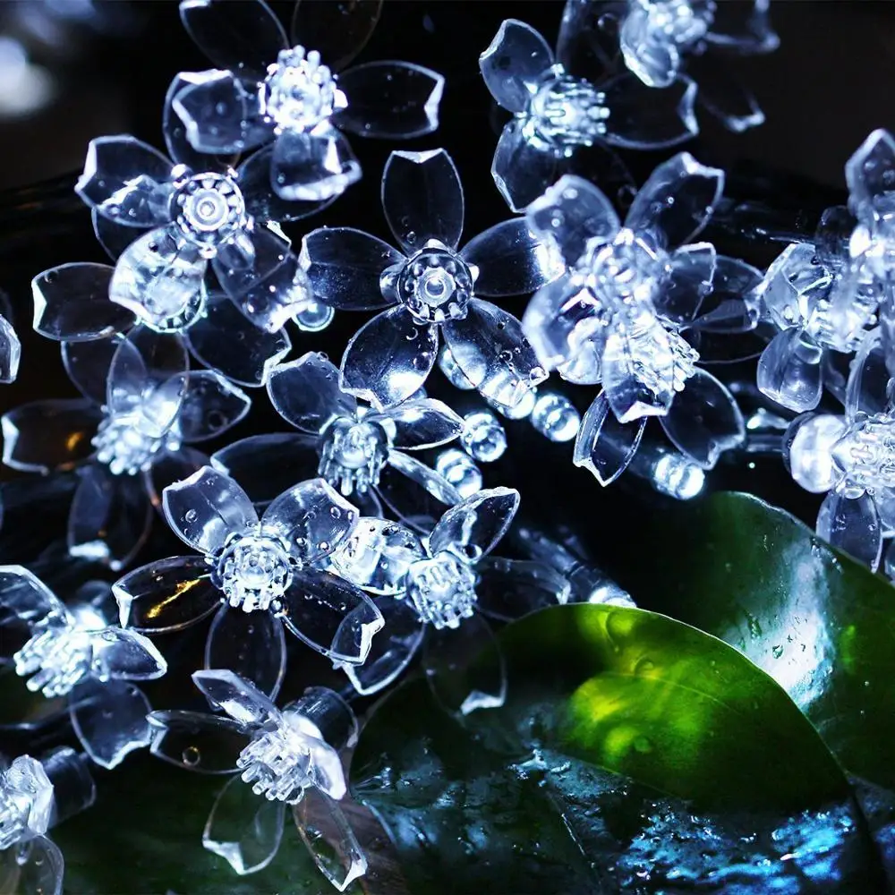 Сакура цветок рождественские гирлянды US Plug СВЕТОДИОДНЫЕ сказочные огни для