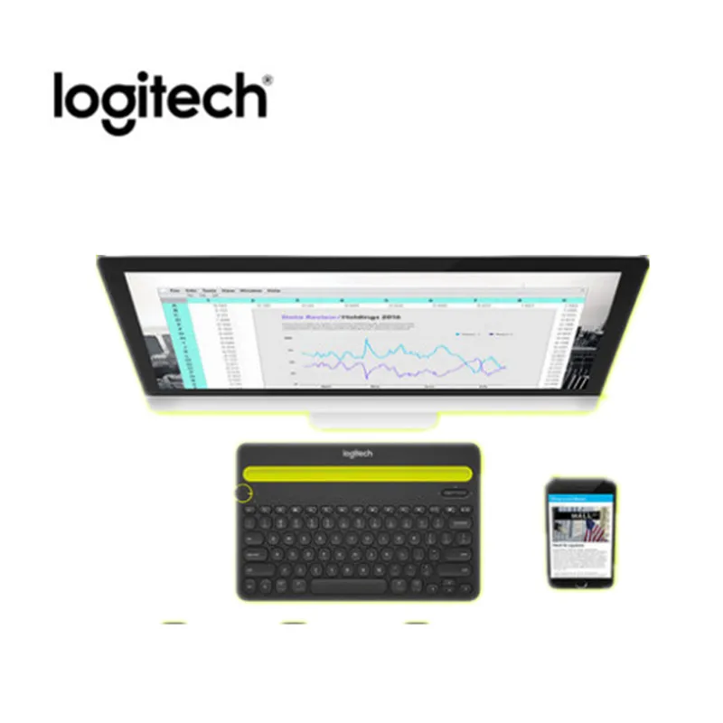Logitech K480 Bluetooth беспроводная клавиатура мышь набор многофункциональная с