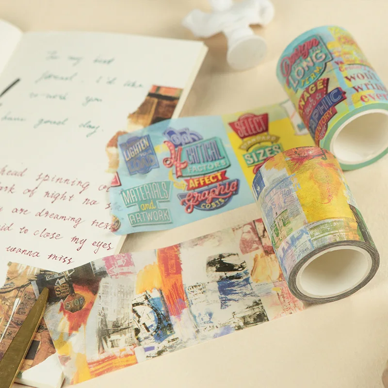 Бумага для граффити лента Washi старинный плакат Баскетбол неоновый картина в