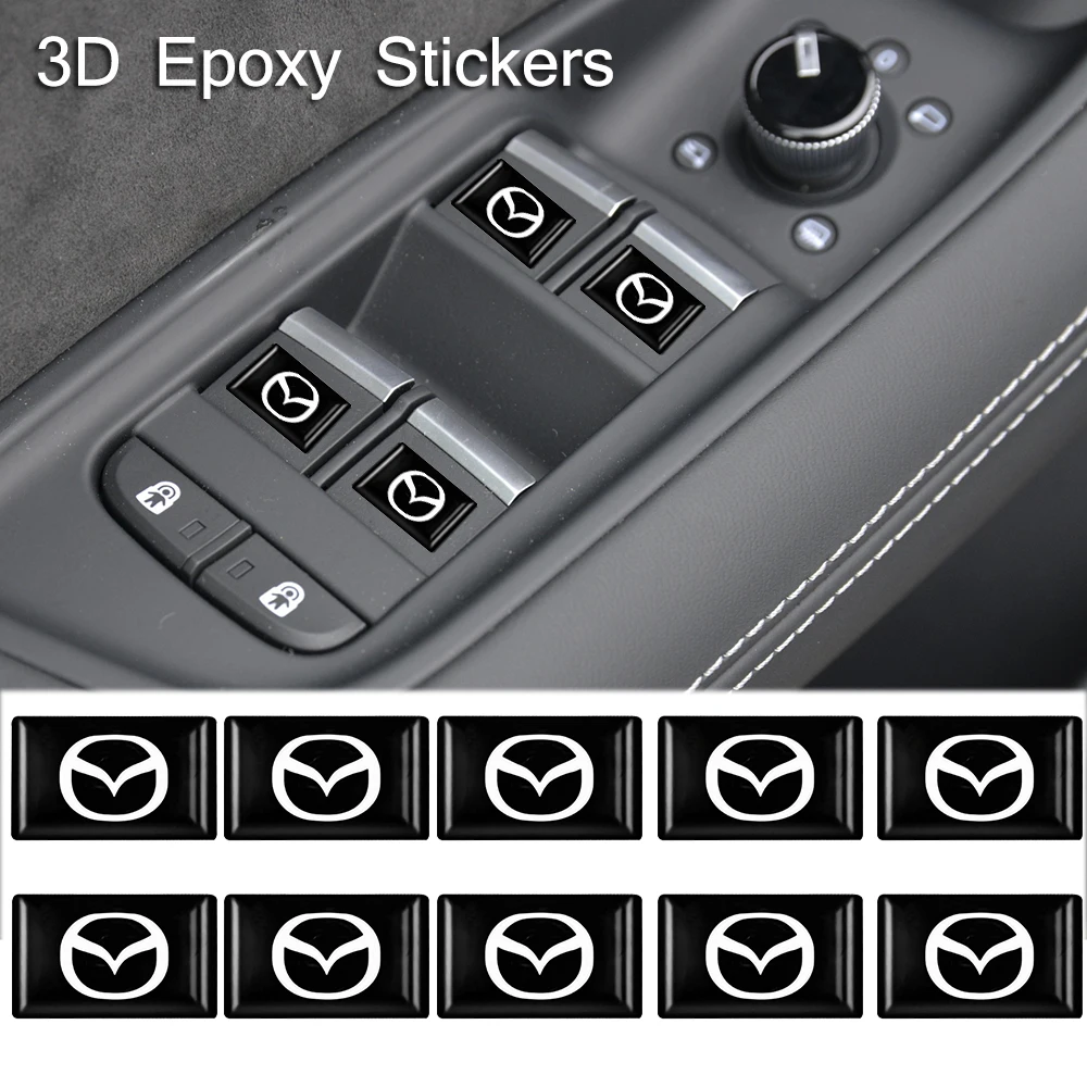 10/20 шт. новинка эпоксидная 3D наклейка на автомобиль флаги эмблема украшение для