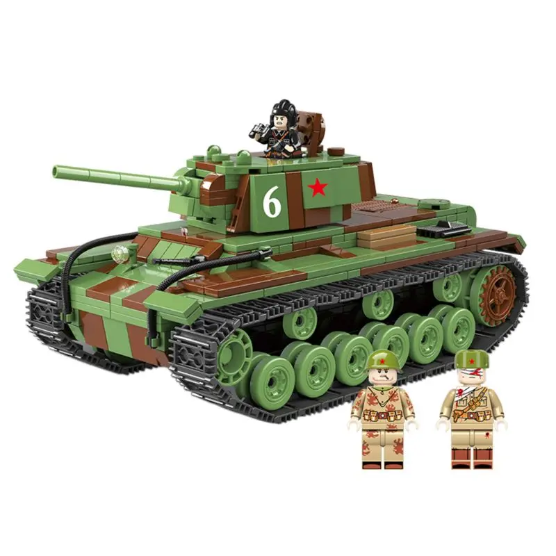 

World war ii Soviet army kv1 tank, toys for children over 6 years old in world war ii (tank a-726 pieces)