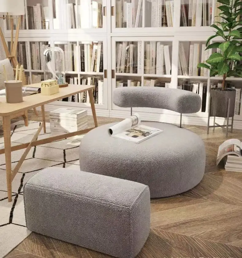 Стул Louis Fashion из овечьей шерсти для отдыха татами одной спальни маленького дивана