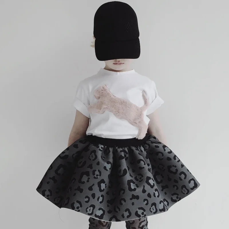 

New Children's Tees Short Sleeve Boys Girls Tees 3D Cat Cartoon T-Shirt Animal Cotton T-Shirt For 1-8Y Kids Personalized Tees