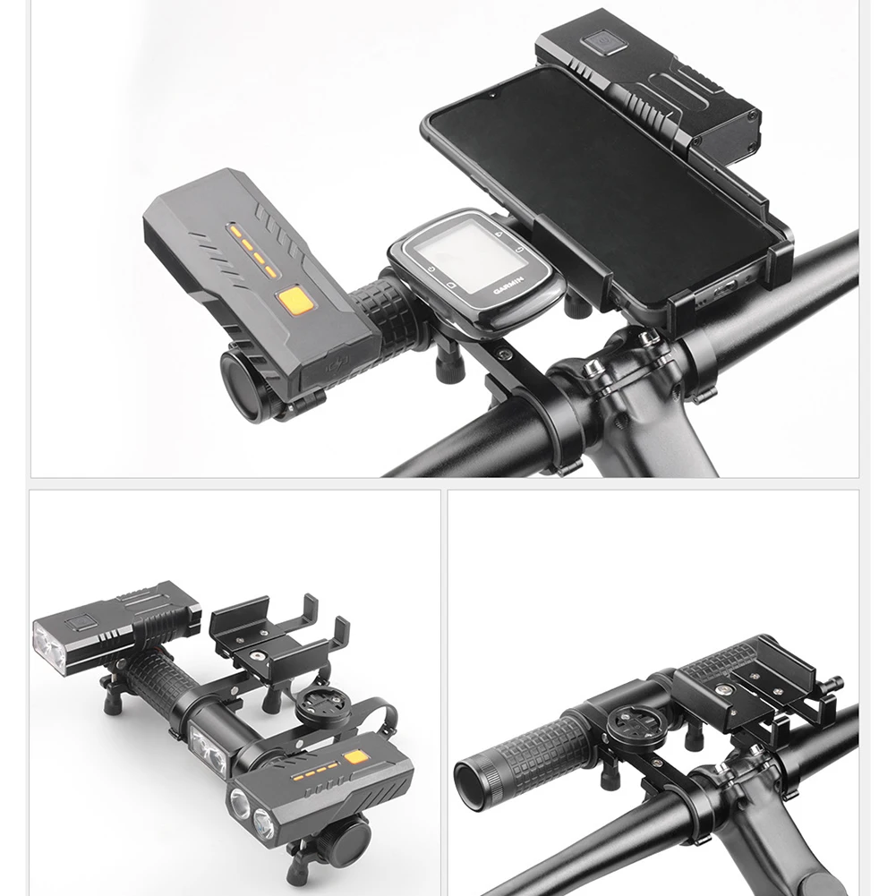 

5-in-1 Bike Handlebar Extender USB Charging Power Bank Bicycle Lamp Flashlight Bracket Extension Support Holder CyclingEquipment