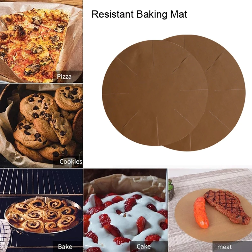 

Круглая форма для выпечки коврик для выпечки инструменты пресс-форма для кекса вкладыш антипригарным выпечки листовой поддон хаки торт ков...