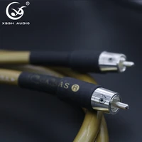 1 pair 0 5m 8m high quality yivo xssh ofc pure copper plated silver rca female male xlr to rca audio cable line wire cord