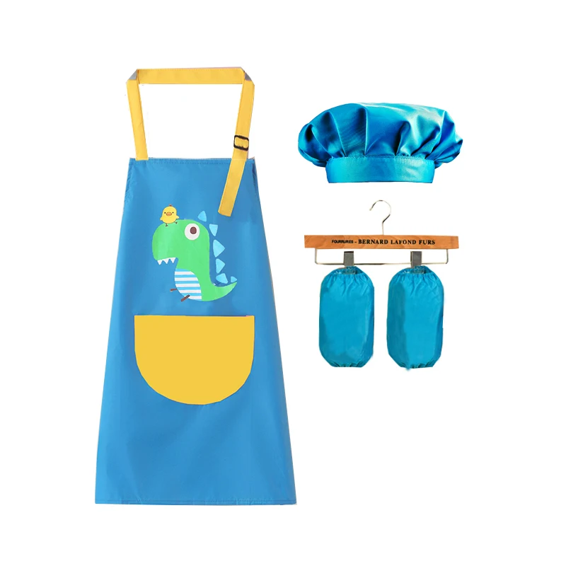 

Детский водонепроницаемый фартук нагрудник для детского сада фартук для выпечки с рукавами для детей старшего возраста поварской головной...