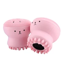 hot silicone octopus foaming face cleansing brush facial cleanser wash face brush cleaning instrument silicone skin care tool