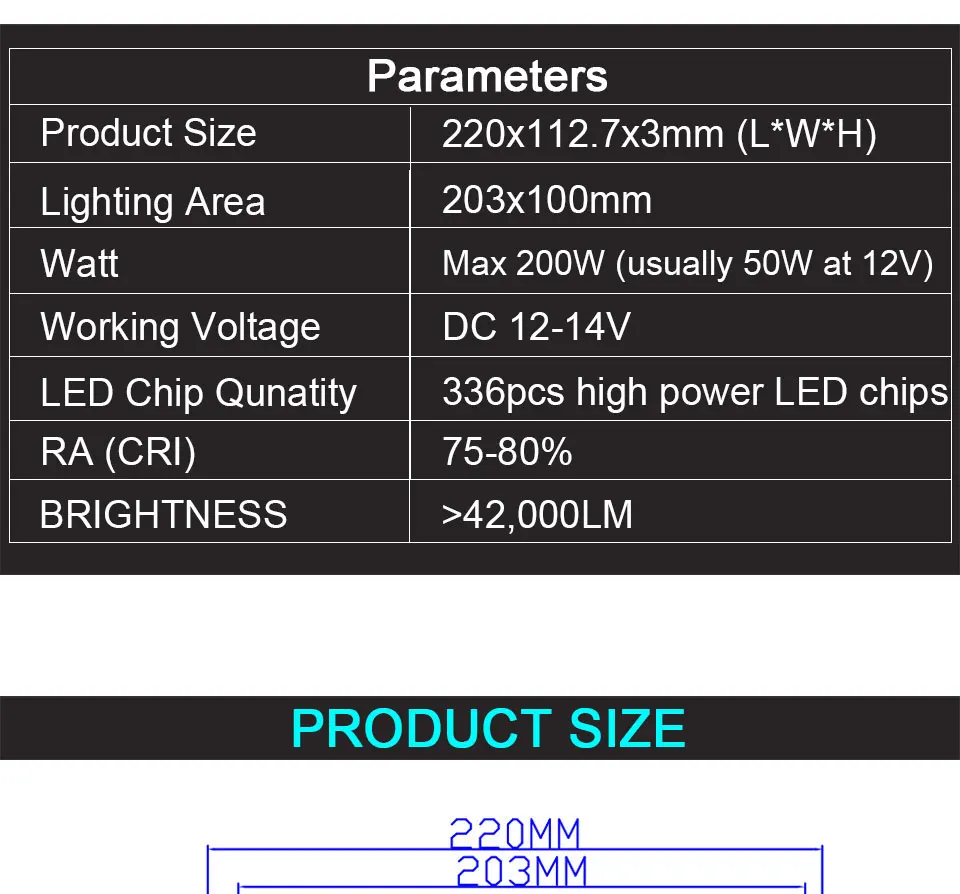 Ultra bright led panel lights 200w cob board lamp with dimmer remote control RC light