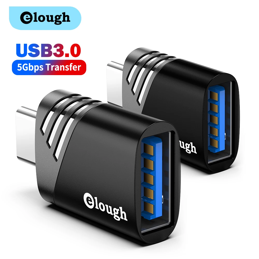 

Elough USB 3.0 To Type C Adapter Micro USB C OTG Adapter Female For Macbook Xiaomi Poco Huawei Samsung OTG Type C To USB Adapter