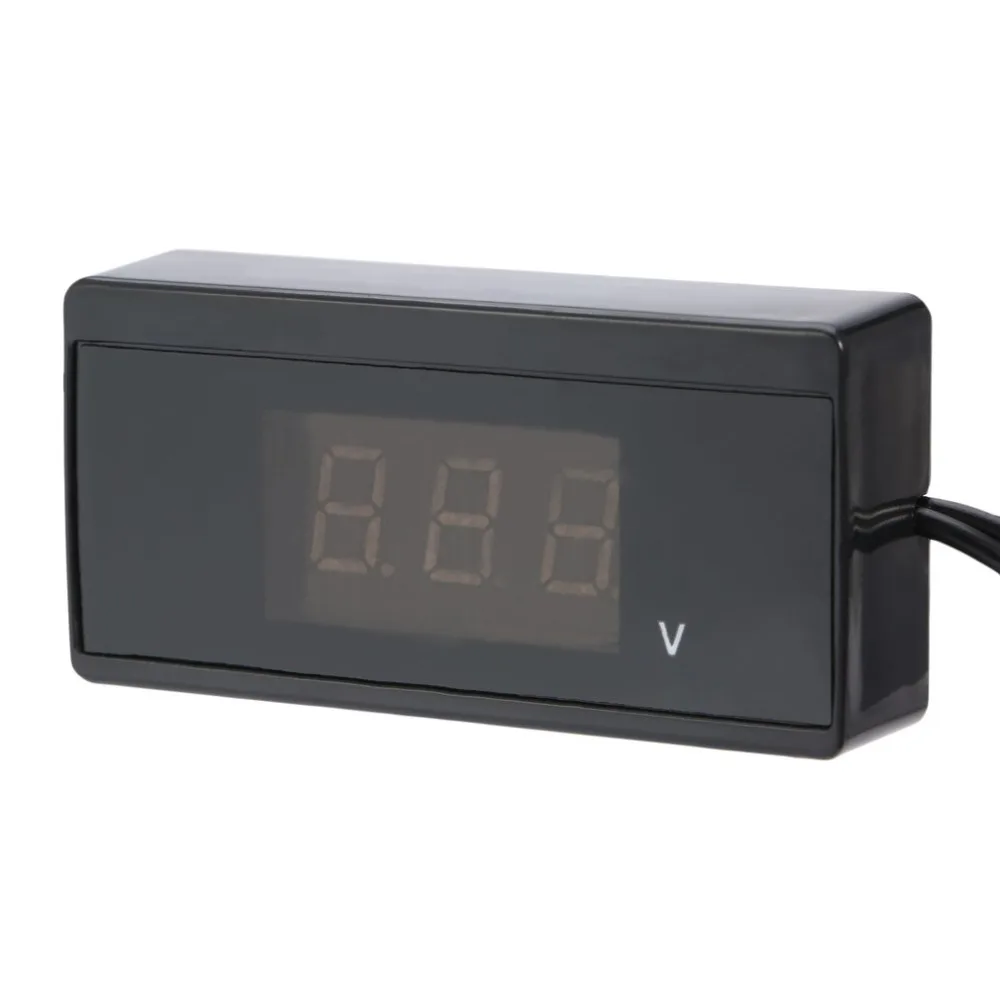 Mini Digital Auto Car Battery Voltmeter Thermometer Voltage Meter Volt Tester Gauge Monitor + External Temperature Sensor hot |