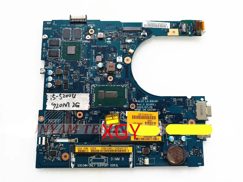 

FOR Dell 3558 5558 motherboard 4N9K2 LA-B843P I5-5200U 2G VGA 100% Test ok