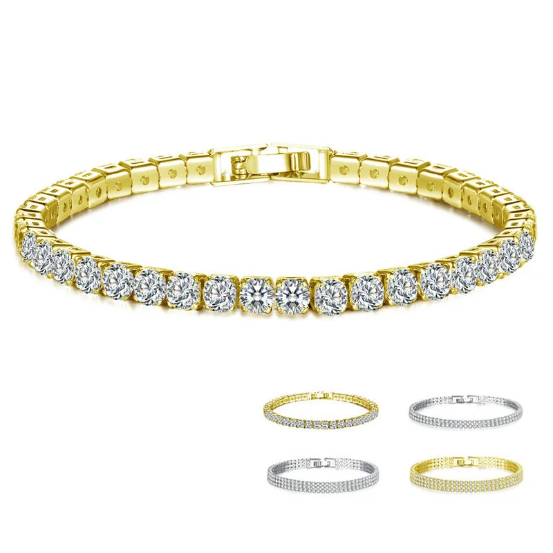 

Women's Bracelet Fashion Model 2021 New Style Rhinestone Crystal Bracelet Simple Diamond Full Rhinestone Bracelet