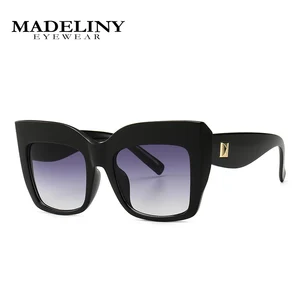 Женские винтажные солнцезащитные очки в большой оправе, UV400 MA214