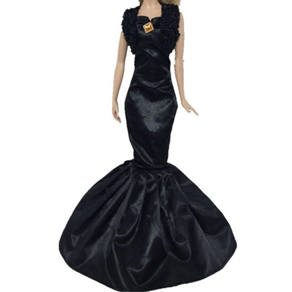 

1pcs Fashion Ruffle Wedding Party Gown Mermaid Dresses Clothes For doll For 30cm Doll Xmas Birthday Gift