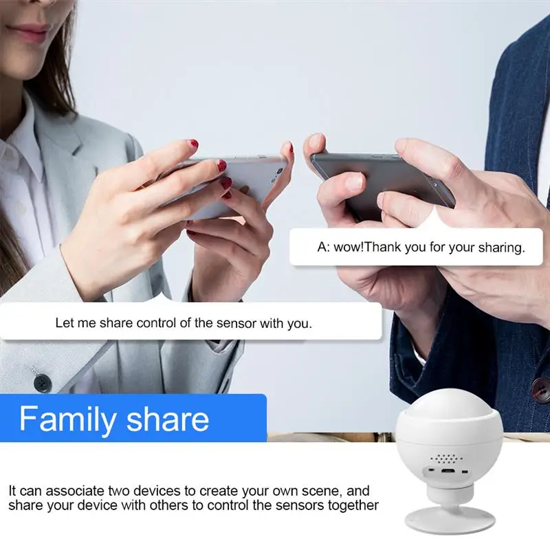 

WIFI PIR Motion Sensor Tuya Smart App Voice Control Home Office Wireless Alarm Infrared Security Motion Detector for Alexa