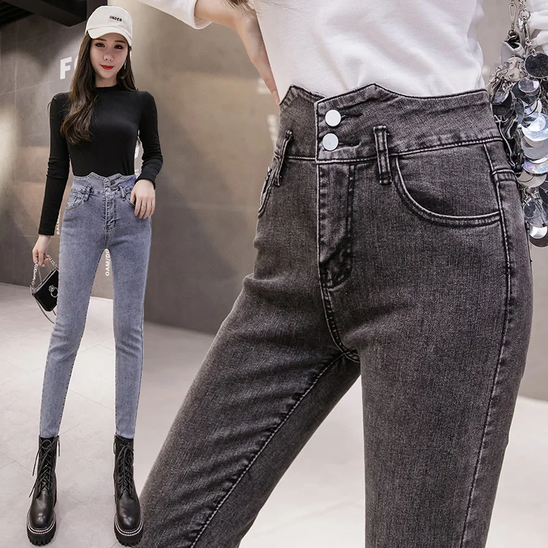 Будет весной новые джинсы женские ноги брюки эластичные культивировать свою