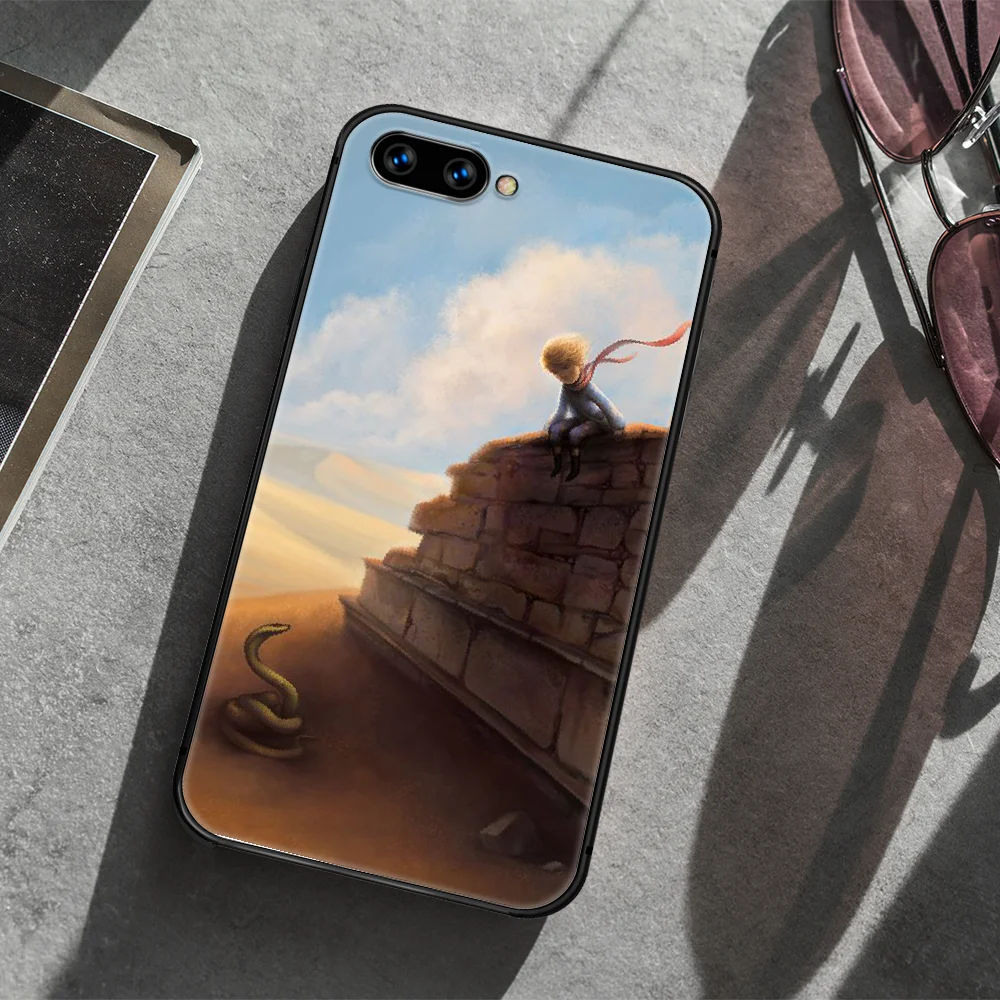 

Cartoon The Little Prince and the fox Phone Case Cover Hull For HUAWEI honor 7a 8 8s 8a 8x 9 9x 10 20 i Lite Pro black Back Tpu