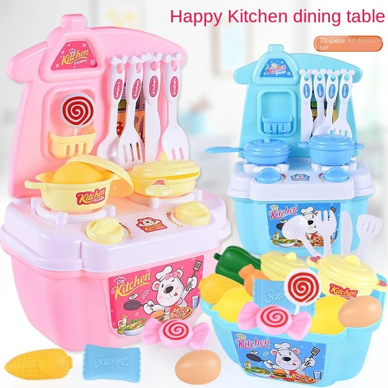 

Children's Play House Kitchen Toys 1-3 Years Old Boys And Girls Cooking And Cooking Utensils Simulation Tableware