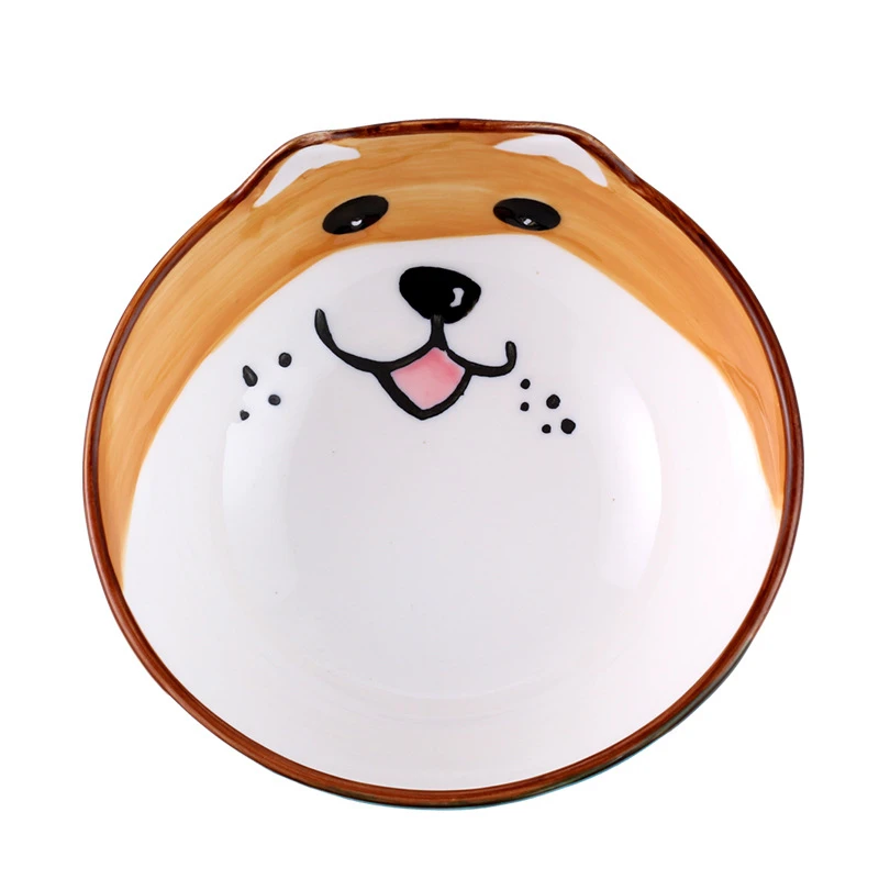 

Ceramics Bowl Sets Cute Cartoon Funny Husky Pattern Spoon Plates Dinnerware Home Exquisite Creative Practical Decoration Dishes