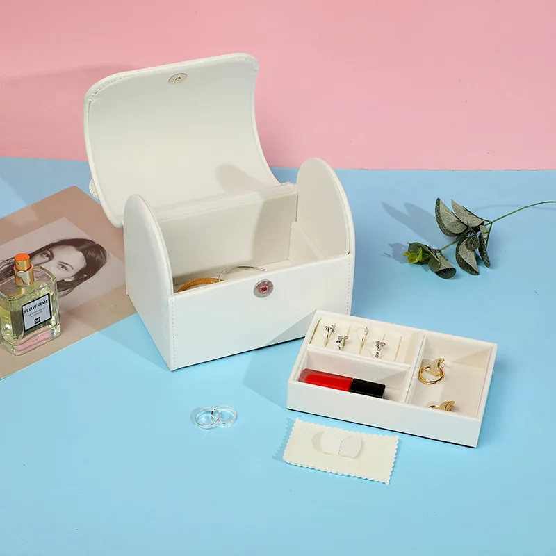 Простой ящик для хранения ювелирных изделий чехол сережек колец и ожерелий