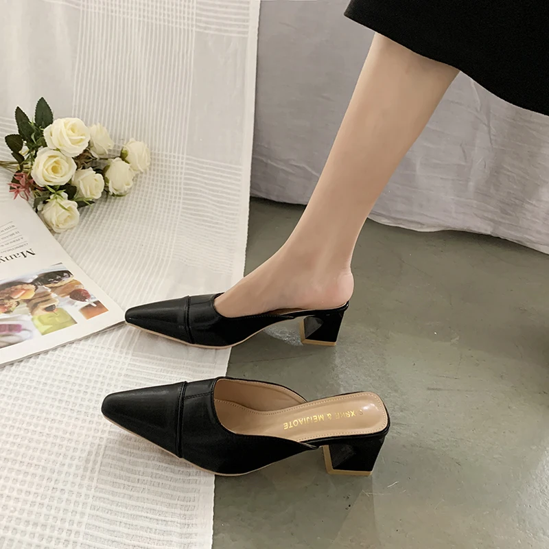 

Block Heels For Women Pumps Lace-Up 2021 Sweet Slimming Shoes Sandals Ladies Slip On Basketball Platform Shallow Mouth Pointed W