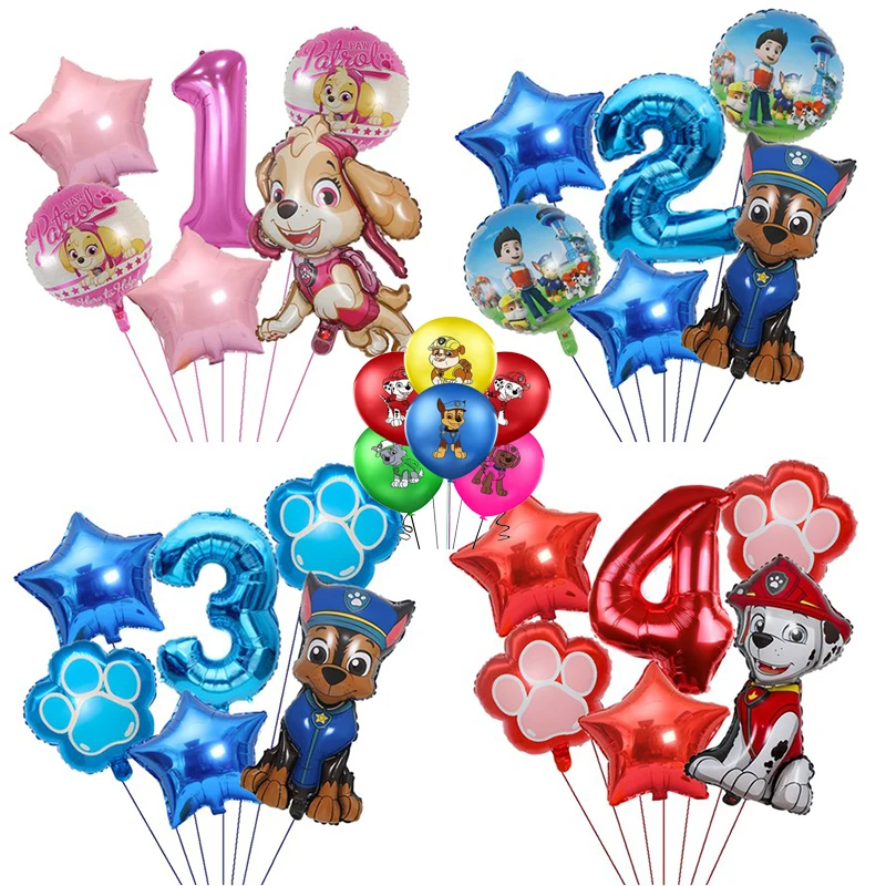 

Children's Party Supplies Paw Patrol Dog Balloon Chase Skye Marshall Boy Girl Birthday Party Decoration Aluminum Film Balloons