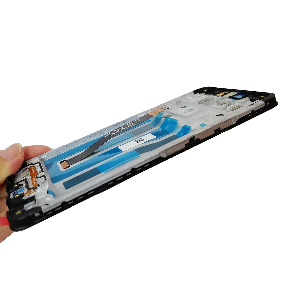 Pantalla LCD con marco para m&oacute;vil, montaje de digitalizador con Panel t&aacute;ctil para LG K50S, LMX540HM, LM-X540, LM-X540BMW, MX540BMW-3